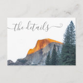 Yosemite Half Dome Sunset Wedding Begleitkarte (Vorderseite)