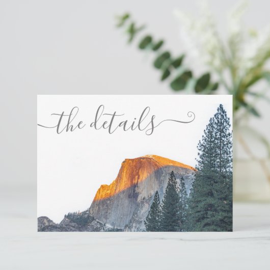 Yosemite Half Dome Sunset Wedding Begleitkarte (Stehend Vorderseite)