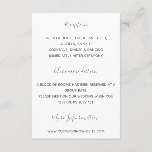 Yosemite Half Dome Sunset Wedding Begleitkarte (Rückseite)