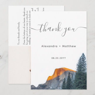 Yosemite Half Dome Sunset Wedding Danke Karten