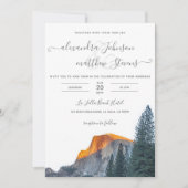 Yosemite Half Dome Sunset Wedding Einladung (Vorderseite)