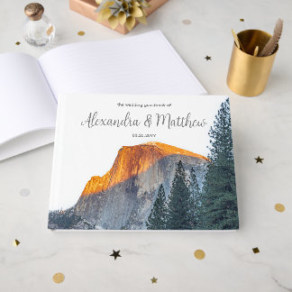 Yosemite Half Dome Sunset Wedding Gästebuch