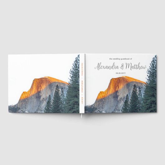 Yosemite Half Dome Sunset Wedding Gästebuch (Voll)
