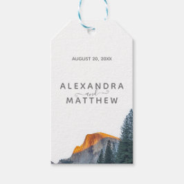 Yosemite Half Dome Sunset Wedding Gift Tags Geschenkanhänger