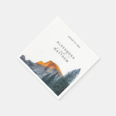Yosemite Half Dome Sunset Wedding Napkins Serviette (Ecke)