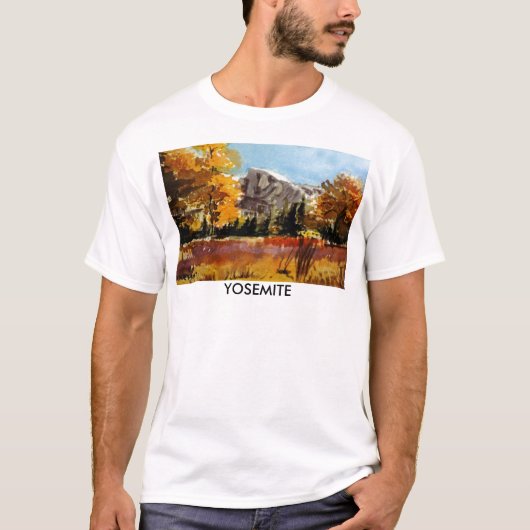Yosemite, Halfdome Wiese T-Shirt (Vorderseite)