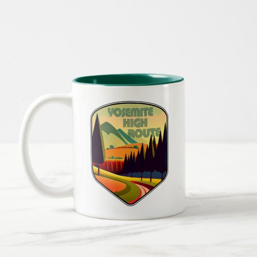 Yosemite High Route Colors Zweifarbige Tasse (Links)