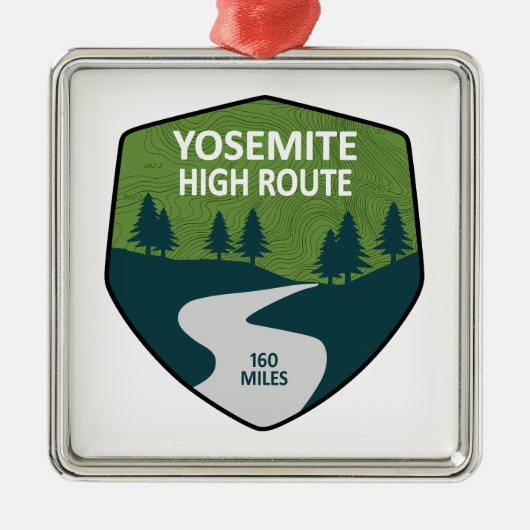 Yosemite High Route Ornament Aus Metall (Vorne)