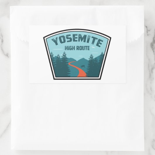 Yosemite High Route Rechteckiger Aufkleber (Tasche)