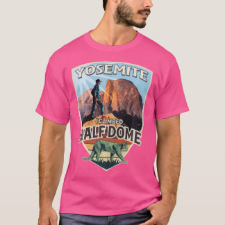 Yosemite ich kletterte halb Dome mit Wanderer und T-Shirt