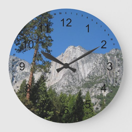 Yosemite in California Große Wanduhr (Vorderseite)