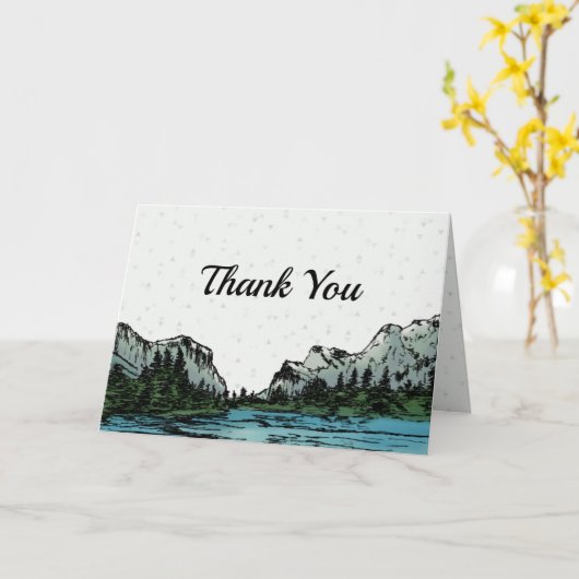 Yosemite Inspiriert Vielen Dank Karte (Gelbe Blume)