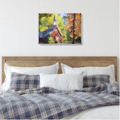 Yosemite Kapelle Wrapped Canvas Leinwanddruck (Insitu (Schlafzimmer))