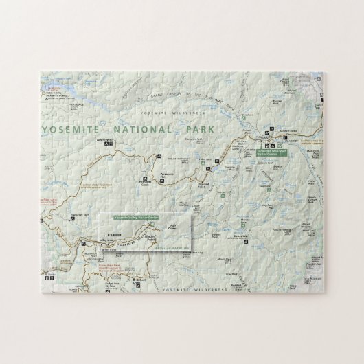 Yosemite-Kartenpuzzlespiel Puzzle (Horizontal)