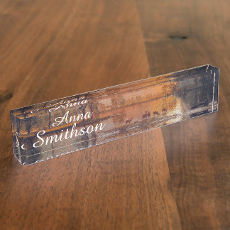 Yosemite Lake Deer Wildlife Desk Name Plakat Namensplakette