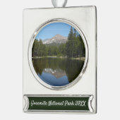 Yosemite Lake Reflection Banner-Ornament Silber (Links)