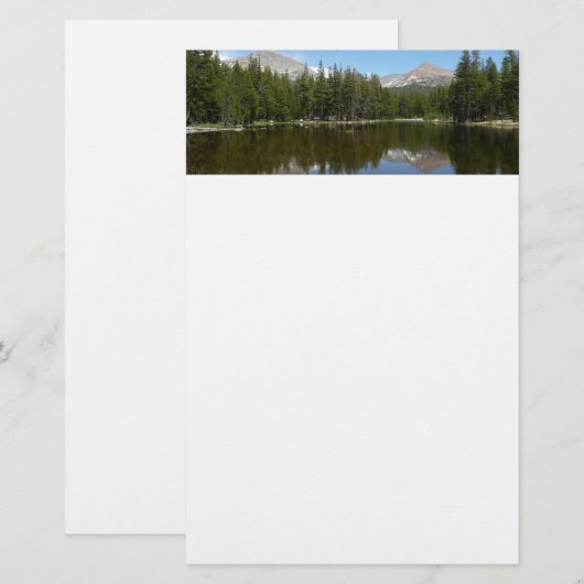 Yosemite Lake Reflection Briefpapier (Vorne/Hinten)