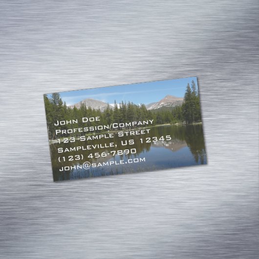 Yosemite Lake Reflection Magnetische Visitenkarte (Beispiel)