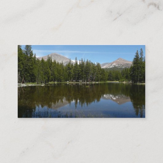 Yosemite Lake Reflection Visitenkarte (Rückseite)