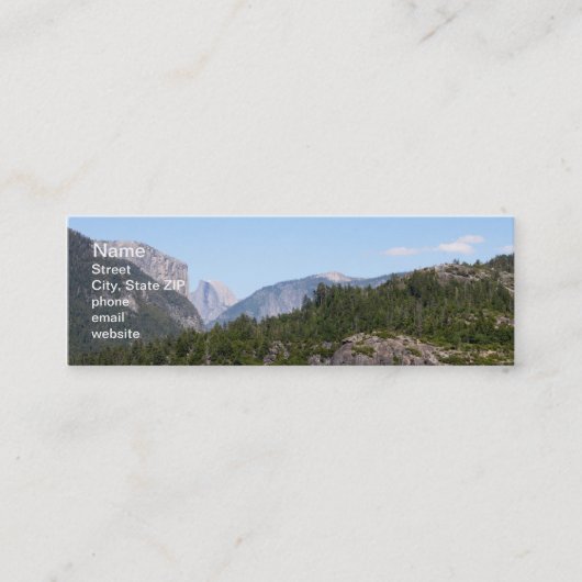 Yosemite Mini Visitenkarte (Vorderseite)