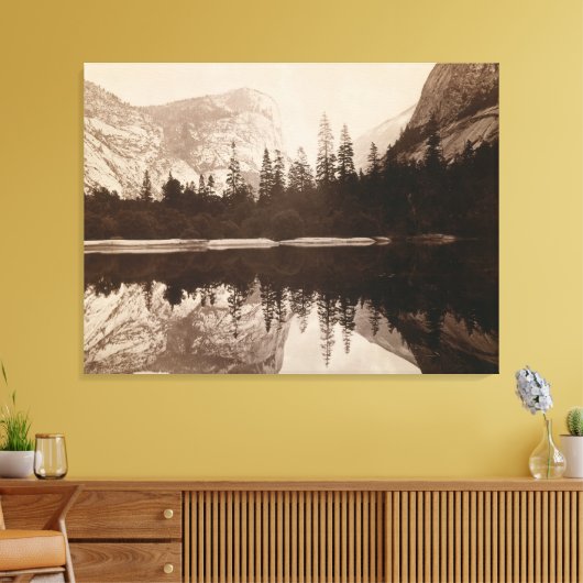Yosemite - Mirror Lake - Nationalpark Leinwanddruck (Insitu (Wohnzimmer))