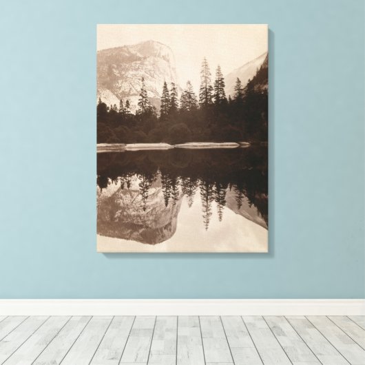 Yosemite - Mirror Lake - Nationalpark Leinwanddruck (Insitu (Holzboden))