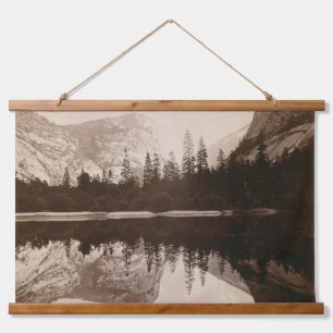 Yosemite - Mirror Lake - Nationalpark Wandteppich Mit Holzrahmen