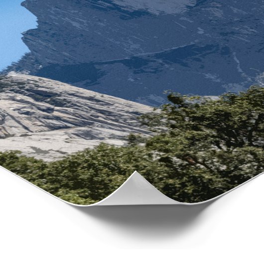 Yosemite National, California Park Stilisierte Rei Poster (Ecke)