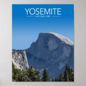 Yosemite National, California Park Stilisierte Rei Poster (Vorne)