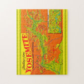 Yosemite National Park 11x14 Karte Puzzle (Vertikal)