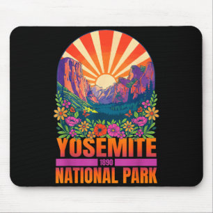 Yosemite National Park 1890 Retro Vintage Wandern Mousepad