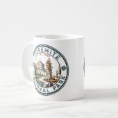 Yosemite National Park Aquarell Halbkuppel Sonnenu Kaffeetasse (Vorderseite Links)