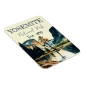 Yosemite National Park Aquarell Halbkuppel Sonnenu Magnet (Rechte Seite)