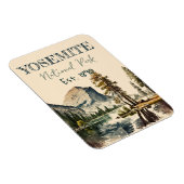 Yosemite National Park Aquarell Halbkuppel Sonnenu Magnet (Rechte Seite)