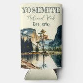 Yosemite National Park Aquarell Halbkuppel Sonnenu Selters Dosenkühler (Rückseite)