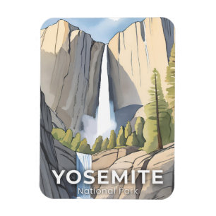 Yosemite National Park   Aquarell Reise Magnet