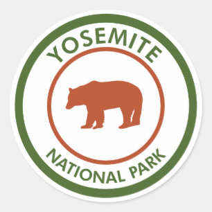 Yosemite National Park Bear Runder Aufkleber