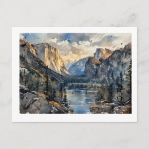 Yosemite National Park bei Dämmerung, Postkarte