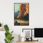 Yosemite National Park, CA - El Capitan Poster (Heimbüro)
