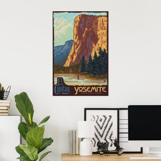 Yosemite National Park, CA - El Capitan Poster (Heimbüro)