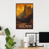 Yosemite National Park, CA - Sentinel Rock Poster (Heimbüro)