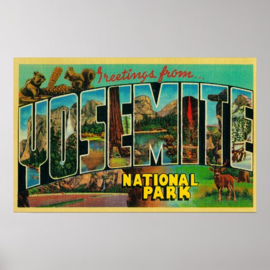 Yosemite National Park, California - Large Lette Poster (Vorne)