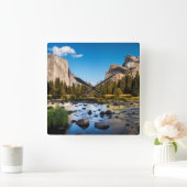 Yosemite National Park, California Quadratische Wanduhr (Zuhause)