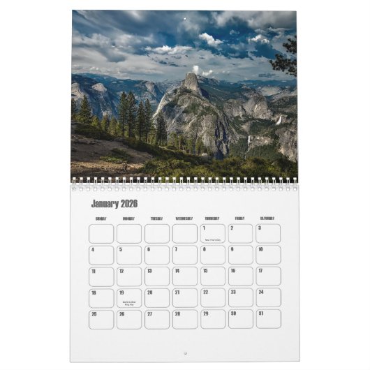 Yosemite National Park California USA Calendar Kalender (Jan 2026)