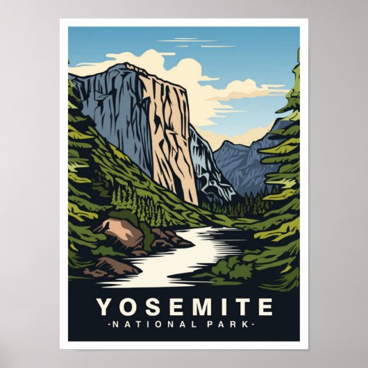 Yosemite National Park California USA Travel Poster (Vorne)
