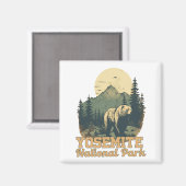 Yosemite National Park Camping Travel Magnet (Vorderseite/Rückseite)