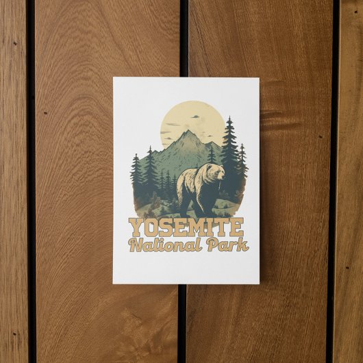 Yosemite National Park Camping Travel Postkarte