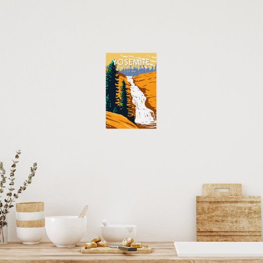 Yosemite National Park Chilnualna Falls California Poster (Küche)