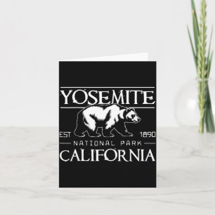 Yosemite National Park Gegr. 1890 Kalifornien Bär Karte