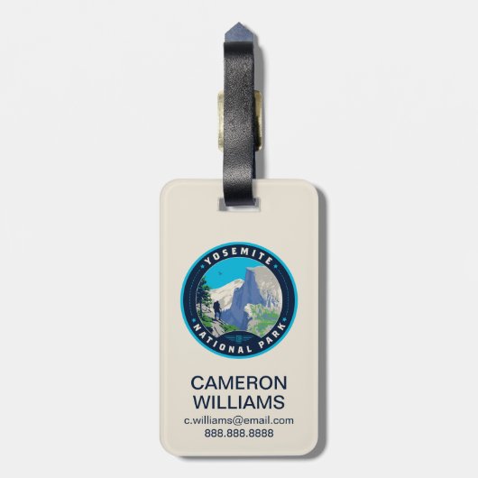 Yosemite National Park Gepäckanhänger (Rückseite vertikal)